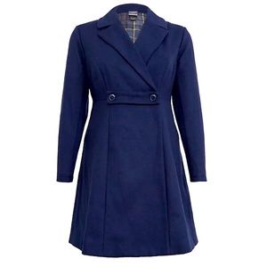 TORRID Navy Outlander Swing Coat